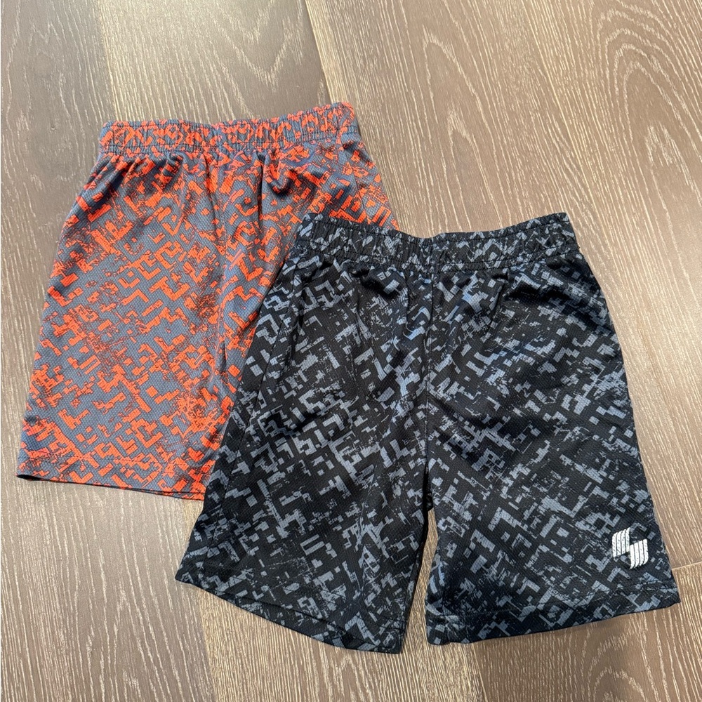 2 Piece Bundle Lot PLACE Patterned Athletic Shorts Set